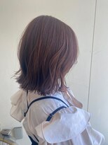 カシェ リタ ヘアー(CACHE'&RITA HAIR)&nbsp;顔まわりカット◯切りっぱボブ◯外ハネ◯オレンジブラウン
