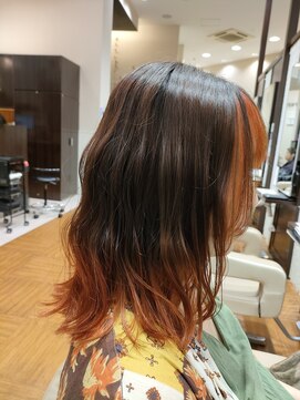 ユニックス イオンモール柏店(UNIX) 【ブリーチカラー】オレンジグラデ