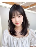 大人可愛いレイヤーカット　ワンカールで抜け感顔まわりカット#