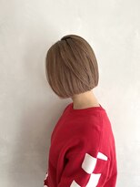 小森谷,切りっぱなしボブブリーチ美髪ピンクブラウンベージュg19