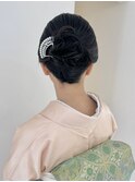 夜会巻きアレンジ