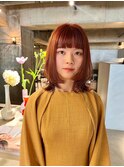 デザインカラーレイヤーカットウェットヘア夏オリーブベージュ