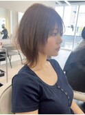 横顔も素敵なウルフ　ウルフカット　ショートカット　ネオウルフ