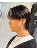 ニュアンスパーマハンサムショート毛流れパーマ毛流れ縮毛矯正