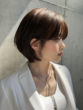 ピークアブー 銀座並木通り(PEEK-A-BOO) 丸みボブ×ナチュラルグレージュ