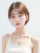 ムウ 難波(MOU)&nbsp;ショートボブルフ黒髪ネビージュ小顔ワンレン20代30代40代50代