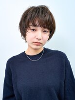 ショートボブ/小顔/ニュアンスパーマ/ブルーージュ[原宿]