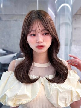 フィヴェント(Fivent) メルティカラー似合わせカットフェミニンロング韓国レイヤー