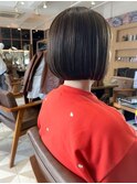 自由ヶ丘ミニボブイメチェン外ハネボブ美髪顔まわり
