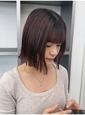 くびれボブ艶髪暖色カラー