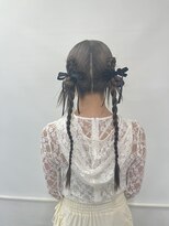 ツインアレンジ カチモリツイン リボンアレンジ ヘアセット