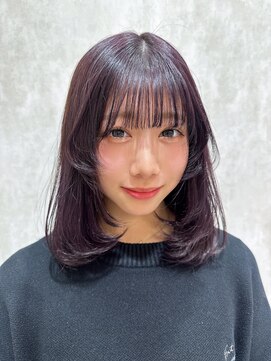 リー 梅田(Lee) ブリーチ一回ラベンダー×ミディアムレイヤー