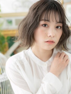 カバーヘア ブリス 大宮西口(COVER HAIR bliss) イヤリングカラーくびレイヤー小顔ボブパーc6大宮20代30代40代