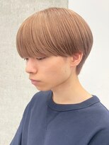 サンクマーケット 渋谷(cinq MARKET) 渋谷メンズブリーチカラーミルクティーベージュセンターパート