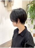 青森 八戸 丸み前下がり 黒髪ショート20代30代40代50代