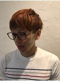 人気のオレンジ×ツーブロックマッシュ☆