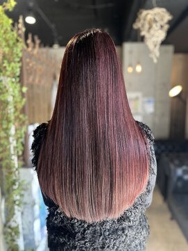 サンカリ 真法院店(SANKARI) 【艶感たっぷりのカシスブラウンカラー】