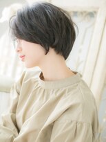 大波純一美容室パーティハン&nbsp;髪質改善オリーブブラウン小顔丸みショートa小山20代30代40代