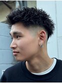 難波スペインカールサーフカールツイストスパイラルパーマ20代