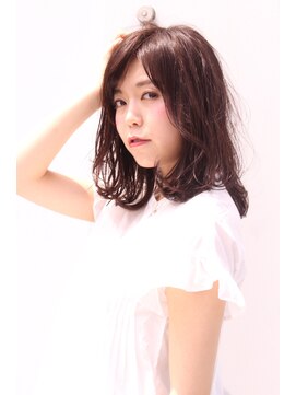 ソア 武蔵小杉(SOAR) 小顔ボルドーシースルーカラーの抜け感レイヤーヘルシーロング