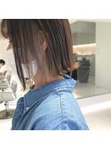 【RAYS金本】大人ボブ×グレージュ×インナーカラー 