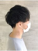 10代20代★大人かっこいい♪無造作黒髪メンズショート