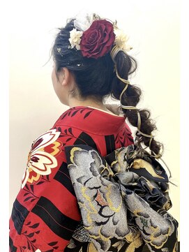 クレドガーデン 綾瀬店(CRED GARDEN) 成人式 卒業式 振袖 袴ヘアセット/アレンジ/編み込み/暗髪/綾瀬m