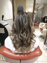 ネオリーブチノ 登戸店(Neolive cino)&nbsp;白髪馴染ませハイライト バレイヤージュ  セミディ