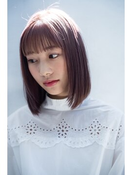 プレデフリュー 北白川本店(PUREE de FLEURS) ピンクベージュカラーのツヤツヤセミディ
