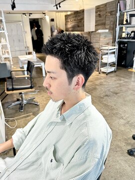 ザ オーダー(THE ORDER) スパイキーショートナチュラルフェード束間メンズカット刈り上げ