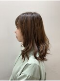 根元ぼかし白髪ぼかしハイライト酸性デジタルパーマ