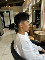 アイズ 海老名(AIZU) ショートアップバング フェードカット 海老名メンズカット