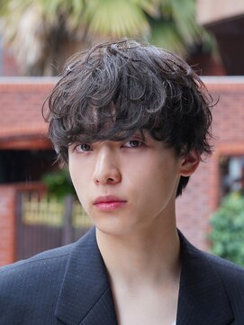 フィフス 渋谷(fifth) 緩めシャドウパーマメンズマッシュウルフカットbtsテテグク渋谷