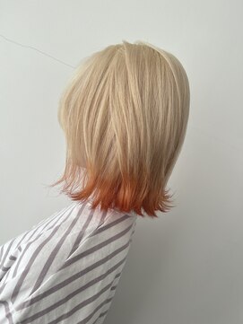 コワファースト  させぼ五番街店(COIFF1RST) ぬきっぱブロンド×裾オレンジ