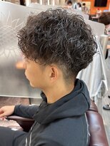 銀座マツナガ 浅草店&nbsp;ツイストスパイラルパーマ/メンズショート/波巻きアップバング