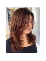 クレス(Cress) ハイライトカラーミルクティーベージュレイヤーカット