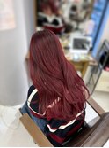 ピンクラベンダー チェリーレッド ブリーチカラー 暖色