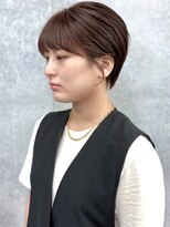 ラウンジ モリオ イケブクロ(Lounge MORIO Ikebukuro) 池袋マッシュショート耳掛けショートモカブラウン丸みショート