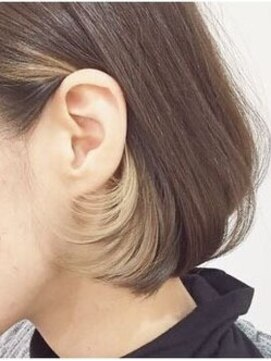 トゥルートラスト アン 下石田店(True Trust un) おしゃれな大人のインナーカラー アッシュベージュ