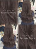 韓国ヘア　透明感カラー　ラベンダーブラウン
