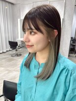 アールヘアーデザイン 千種(r hair design)&nbsp;サラツヤロングベージュカラーブリーチしない透明感カラー