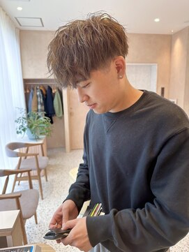 オン キャナルシティ博多前店(on) 【哉汰】前下りマッシュ/オリーブベージュ/透明感カラー20代