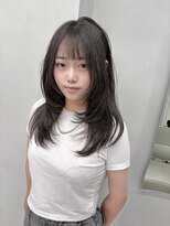 プリアバイポプルス 渋谷(pria by popls)&nbsp;ミディアムレイヤーハッシュカット顔周りレイヤーカット韓国ヘア