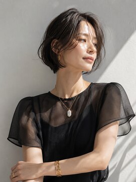 アッシュ 学芸大学店(Ash) グラボブ/大人女性/ナチュラルブラウン/脱白髪染め/白髪ぼかし