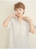ボブ/カーキグレージュ/マッシュショート/大人かわいい[新宿駅]