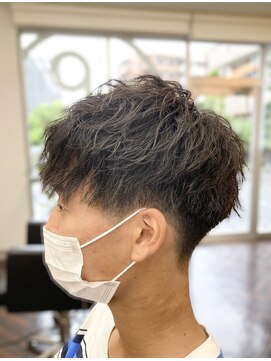 オレンチメンズヘアー(ORENCHI MEN'S HAIR) ツイストスパイラルパーママッシュショートヘア束感