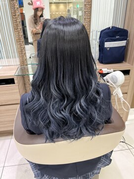 アッシュ 高円寺店(Ash) グラデーション　ネイビーブルー