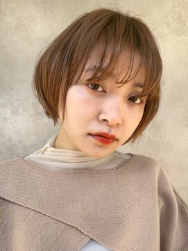 メゾンドイギー(MAISON de IGGY) 抜け感ショートボブ×シアーブラウン#グレーベージュ