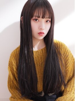 ヘアーエバリーズ(hair Everies)の写真/【全席半個室】カット+BIKAKUストレートパーマ¥13980◎低ダメージで潤いのある柔らかな仕上がりを実現♪