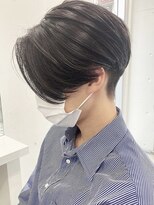 センターパートニュアンスパーマシャドウパーマゆるめ